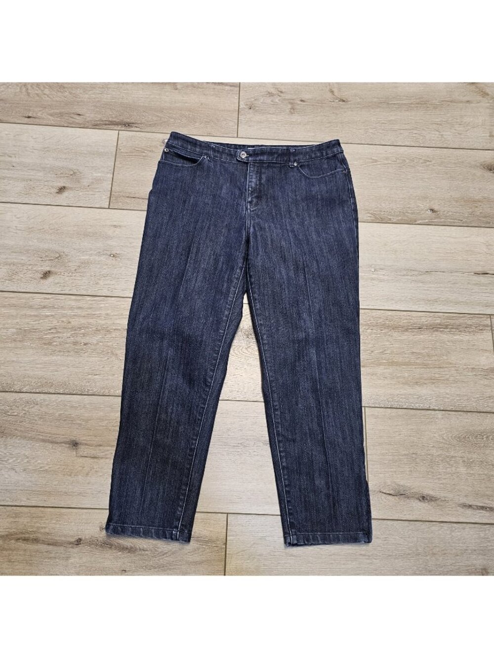 Chico's Platinum Series Dark Wash Denim Jeans Size 2 (US 12) Straight